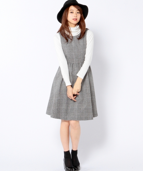 Another Edition(アナザーエディション)の「2WAYグレンチェックワンピース/AE 2WAY グレンCHK OP(ワンピース・レディース・ホワイト・フリ-)」の9枚目の写真