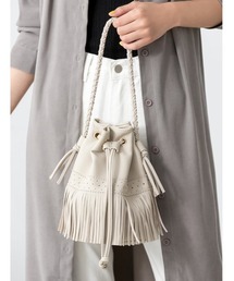 fifth | 巾着フリンジ2wayバッグ(ショルダーバッグ)