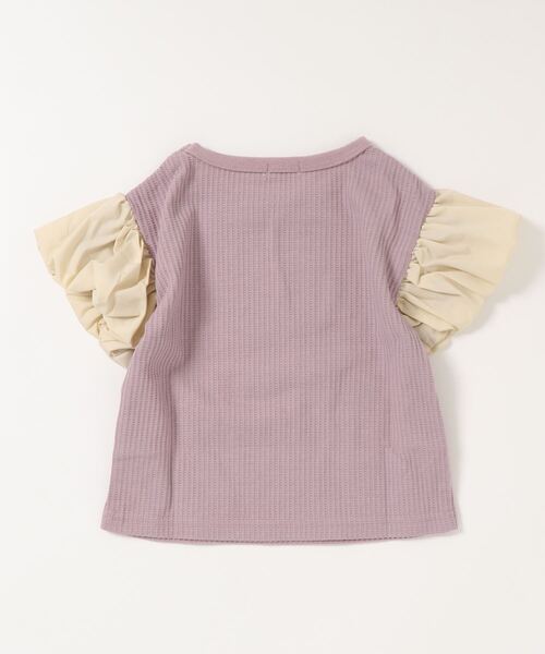 pairmanon(ペアマノン)の「【もっちりワッフル】ワッフル バルーンスリーブ 半袖 Tシャツ(Tシャツ/カットソー・キッズ・モカ/グレイッシュベージュ/アイボリー/ブラック/ラベンダー/ライトベージュ/ミント・100/130/90/110/150/120/140)」の17枚目の写真