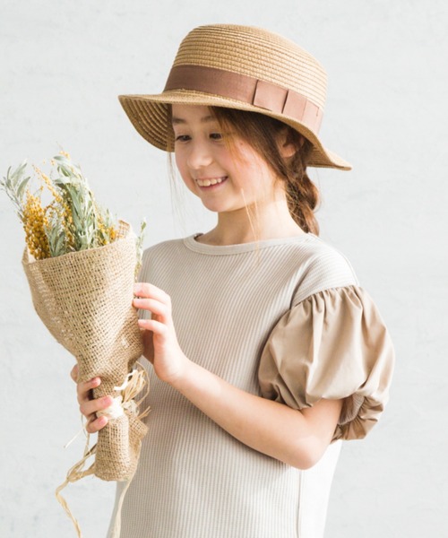 pairmanon(ペアマノン)の「【もっちりワッフル】ワッフル バルーンスリーブ 半袖 Tシャツ(Tシャツ/カットソー・キッズ・モカ/グレイッシュベージュ/アイボリー/ブラック/ラベンダー/ライトベージュ/ミント・100/130/90/110/150/120/140)」の5枚目の写真