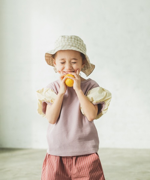 pairmanon(ペアマノン)の「【もっちりワッフル】ワッフル バルーンスリーブ 半袖 Tシャツ(Tシャツ/カットソー・キッズ・モカ/グレイッシュベージュ/アイボリー/ブラック/ラベンダー/ライトベージュ/ミント・100/130/90/110/150/120/140)」の15枚目の写真