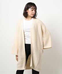 手編み風ゆるニットカーディガン