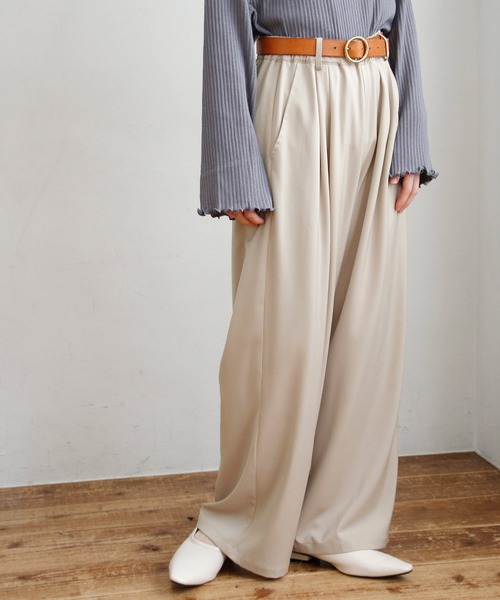 Crisp（クリスプ）の「マットサテンラフパンツ（その他パンツ・レディース・ベージュ/グレー/ブルー・FREE）」の13枚目の写真