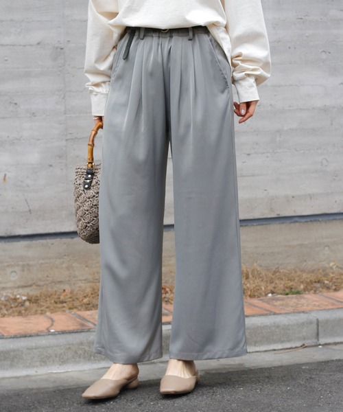 Crisp（クリスプ）の「マットサテンラフパンツ（その他パンツ・レディース・ベージュ/グレー/ブルー・FREE）」の5枚目の写真