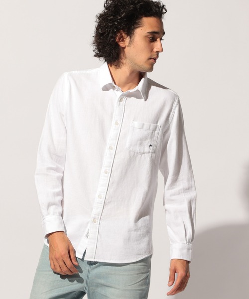 BAYFLOW(ベイフロー)の「シャンブレーシャツ(シャツ/ブラウス・メンズ・ホワイト/サックスブルー/インディゴブルー・MEDIUM/LARGE)」の2枚目の写真