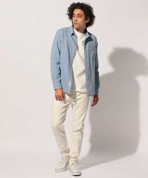BAYFLOW(ベイフロー)の「シャンブレーシャツ(シャツ/ブラウス・メンズ・ホワイト/サックスブルー/インディゴブルー・MEDIUM/LARGE)」の5枚目の写真