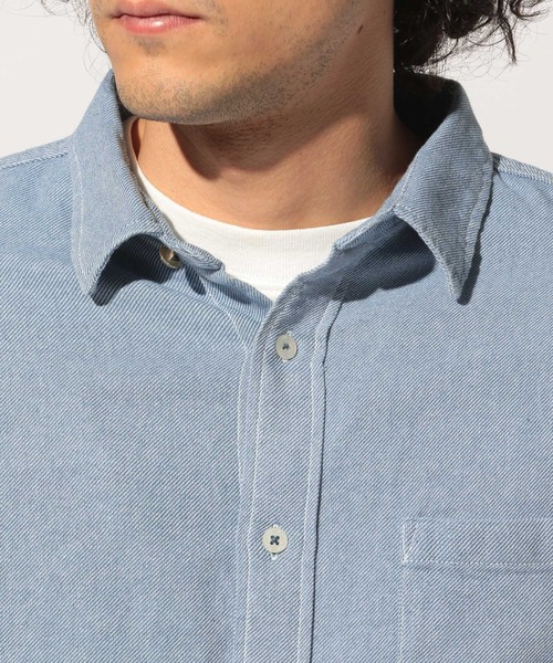 BAYFLOW(ベイフロー)の「シャンブレーシャツ(シャツ/ブラウス・メンズ・ホワイト/サックスブルー/インディゴブルー・MEDIUM/LARGE)」の12枚目の写真
