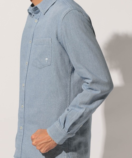 BAYFLOW(ベイフロー)の「シャンブレーシャツ(シャツ/ブラウス・メンズ・ホワイト/サックスブルー/インディゴブルー・MEDIUM/LARGE)」の14枚目の写真