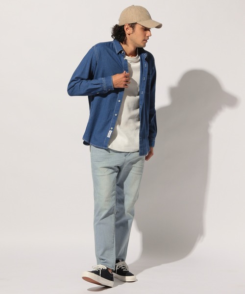 BAYFLOW(ベイフロー)の「シャンブレーシャツ(シャツ/ブラウス・メンズ・ホワイト/サックスブルー/インディゴブルー・MEDIUM/LARGE)」の7枚目の写真