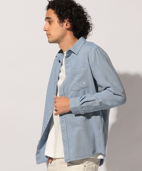 BAYFLOW(ベイフロー)の「シャンブレーシャツ(シャツ/ブラウス・メンズ・ホワイト/サックスブルー/インディゴブルー・MEDIUM/LARGE)」の22枚目の写真