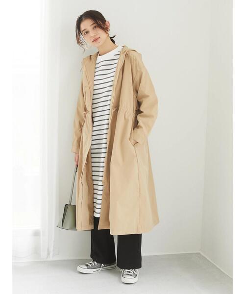 Green　Parks（グリーンパークス）の「ロングトレンパ/マンパ＊（マウンテンパーカー・レディース・ライトカーキ/ネイビー/ベージュ/アイボリー・FREE）」の14枚目の写真