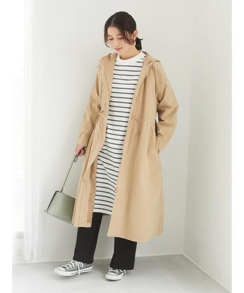 Green　Parks（グリーンパークス）の「ロングトレンパ/マンパ＊（マウンテンパーカー・レディース・ライトカーキ/ネイビー/ベージュ/アイボリー・FREE）」の15枚目の写真