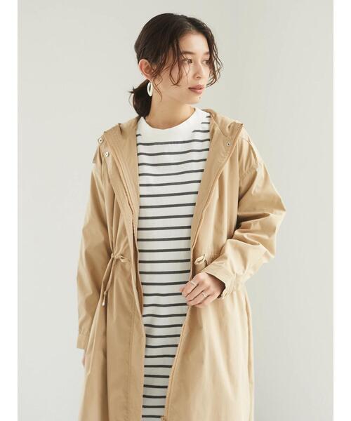 Green　Parks（グリーンパークス）の「ロングトレンパ/マンパ＊（マウンテンパーカー・レディース・ライトカーキ/ネイビー/ベージュ/アイボリー・FREE）」の16枚目の写真