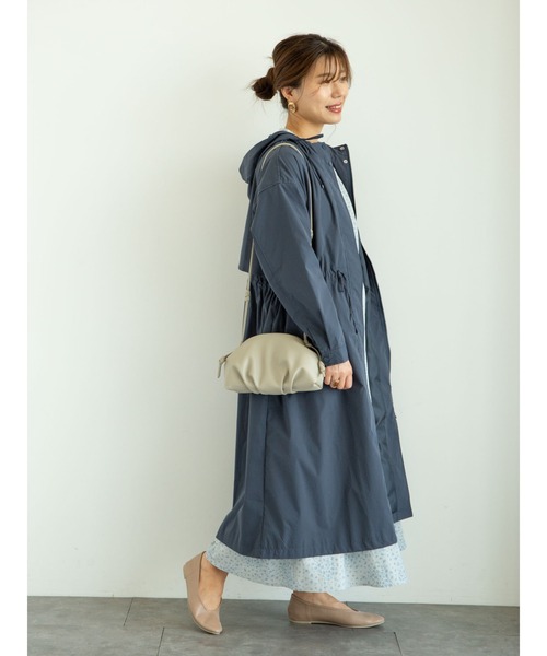 Green　Parks（グリーンパークス）の「ロングトレンパ/マンパ＊（マウンテンパーカー・レディース・ライトカーキ/ネイビー/ベージュ/アイボリー・FREE）」の8枚目の写真