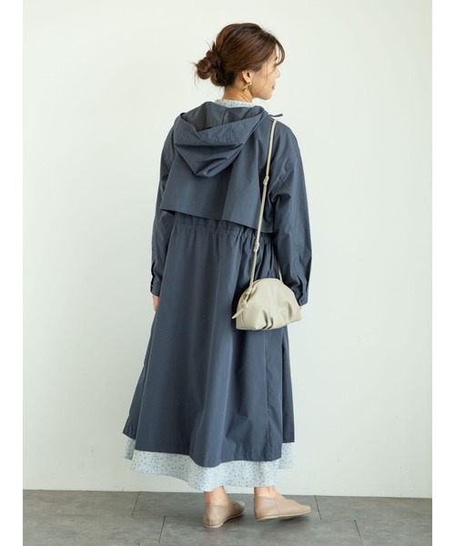 Green　Parks（グリーンパークス）の「ロングトレンパ/マンパ＊（マウンテンパーカー・レディース・ライトカーキ/ネイビー/ベージュ/アイボリー・FREE）」の9枚目の写真