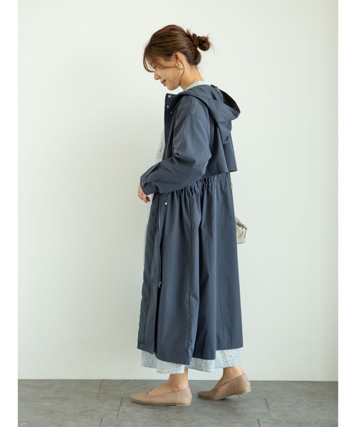 Green　Parks（グリーンパークス）の「ロングトレンパ/マンパ＊（マウンテンパーカー・レディース・ライトカーキ/ネイビー/ベージュ/アイボリー・FREE）」の10枚目の写真