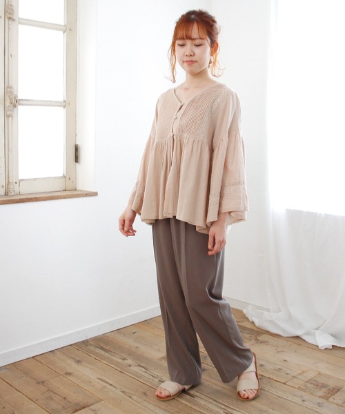 Crisp（クリスプ）の「エアリーレースブラウス（シャツ/ブラウス・レディース・ホワイト/ピンクベージュ・FREE）」の21枚目の写真