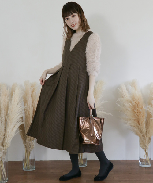 KBF（ケイビーエフ）の「サロペットスカート（ジャンパースカート・レディース・ネイビー・ONE）」の5枚目の写真