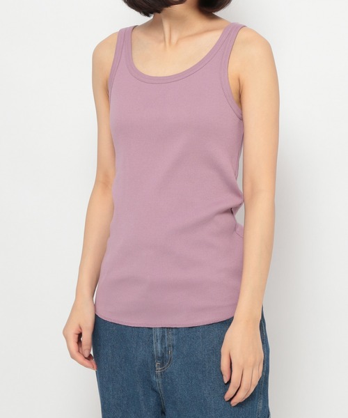 niko and...（ニコアンド）の「スーピマコットンテレコタンク（タンクトップ・レディース・ナチュラル/イエロー/ラベンダー/チャコール/ライトグレー/ブルー/マスタード/グリーン/ライトグリーン/オレンジ・MEDIUM/LARGE/SMALL）」の7枚目の写真
