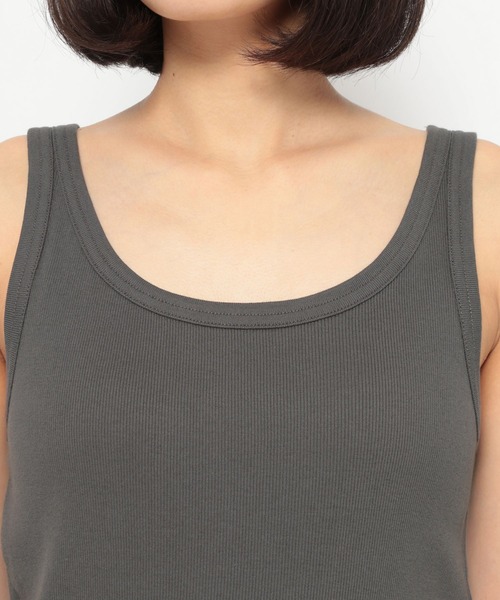 niko and...（ニコアンド）の「スーピマコットンテレコタンク（タンクトップ・レディース・ナチュラル/イエロー/ラベンダー/チャコール/ライトグレー/ブルー/マスタード/グリーン/ライトグリーン/オレンジ・MEDIUM/LARGE/SMALL）」の11枚目の写真