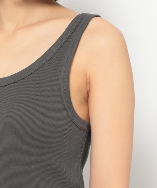 niko and...（ニコアンド）の「スーピマコットンテレコタンク（タンクトップ・レディース・ナチュラル/イエロー/ラベンダー/チャコール/ライトグレー/ブルー/マスタード/グリーン/ライトグリーン/オレンジ・MEDIUM/LARGE/SMALL）」の21枚目の写真