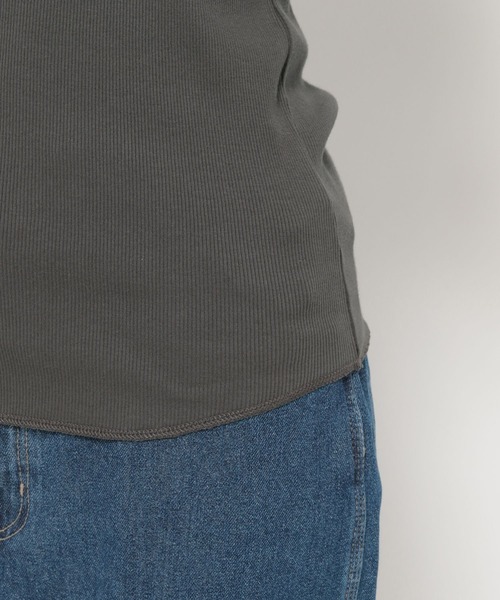 niko and...（ニコアンド）の「スーピマコットンテレコタンク（タンクトップ・レディース・ナチュラル/イエロー/ラベンダー/チャコール/ライトグレー/ブルー/マスタード/グリーン/ライトグリーン/オレンジ・MEDIUM/LARGE/SMALL）」の15枚目の写真