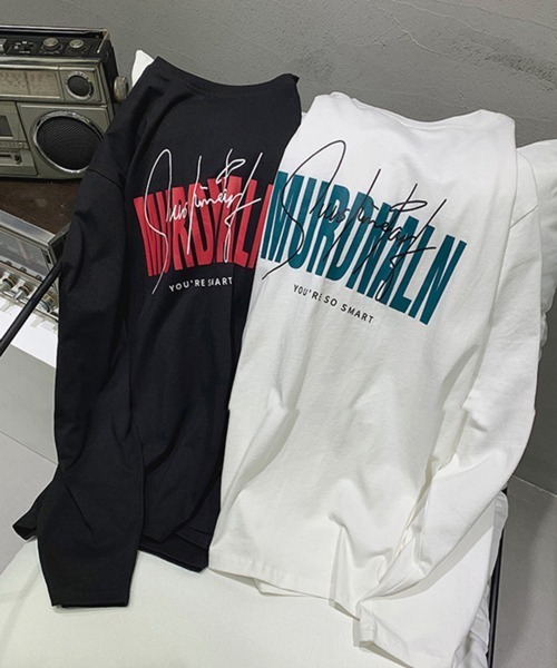 NOWLE（ノウル）の「【NOWLE】ルーズシルエット ロゴ ロンT（Tシャツ/カットソー・メンズ・ホワイト系1/ホワイト系2/ブラック系1/ブラック系2/ホワイト系3/ブラック系3・LARGE/X-LARGE/XX-LARGE/MEDIUM）」の22枚目の写真