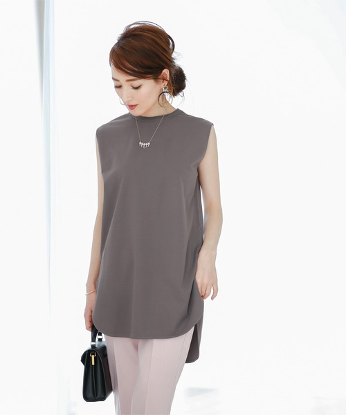 UR'S(ユアーズ)の「シルケットチュニックタンク(キャミソール・レディース・オフホワイト/ライトグレー/チャコール/ブラック・S/M/PS(XS-S))」の12枚目の写真