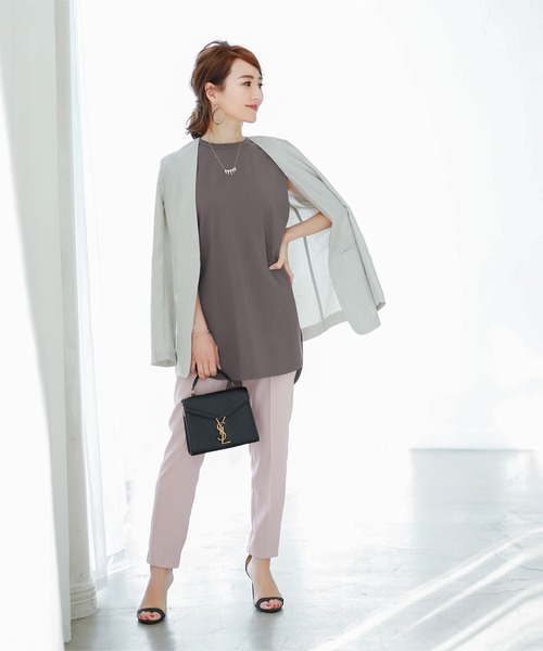 UR'S(ユアーズ)の「シルケットチュニックタンク(キャミソール・レディース・オフホワイト/ライトグレー/チャコール/ブラック・S/M/PS(XS-S))」の8枚目の写真