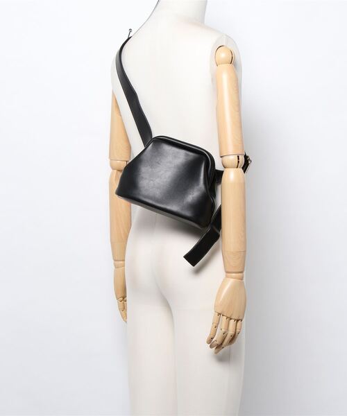 DONOBAN（ドノバン）の「PUレザーがま口ベルトバッグ [E]（ショルダーバッグ・レディース・グリーン系その他/ブラック/ホワイト・ONESIZE）」の8枚目の写真