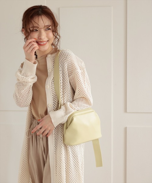 DONOBAN（ドノバン）の「PUレザーがま口ベルトバッグ [E]（ショルダーバッグ・レディース・グリーン系その他/ブラック/ホワイト・ONESIZE）」の10枚目の写真