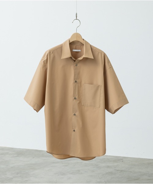 トップス NEW BASIC MICRO SPAN BOX H/S SHIRT MICRO SPAN BASIC WIDE H/S SHIRT（シャツ/ブラウス）｜WYM