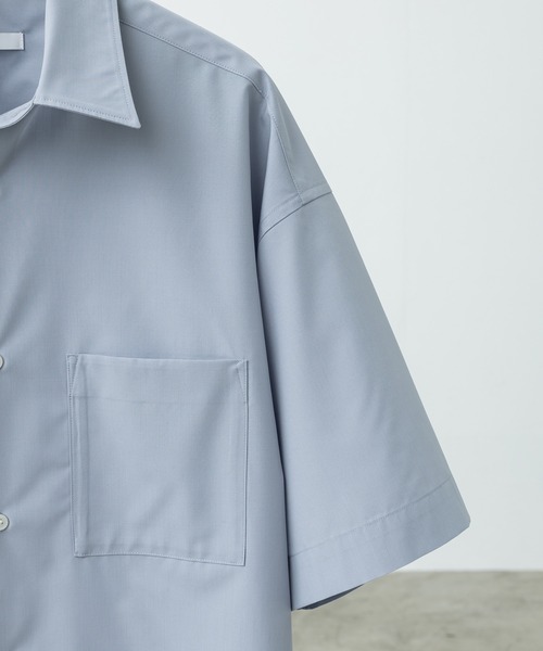 トップス NEW BASIC MICRO SPAN BOX H/S SHIRT MICRO SPAN BASIC WIDE H/S SHIRT（シャツ/ブラウス）｜WYM