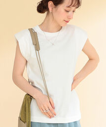 Ray BEAMS | Ray BEAMS / ショルダー パッド フレンチ スリーブ Tシャツ(Tシャツ/カットソー)