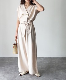 リネンタッチジャンプスーツ