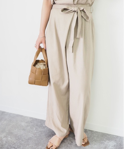 Riberry（リベリー）の「リネンタッチジャンプスーツ（つなぎ/オールインワン・レディース・ブラック/ベージュ/キナリ・MEDIUM）」の15枚目の写真