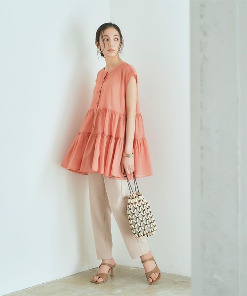 titivate（ティティベイト）の「ｼｱｰﾃｨｱｰﾄﾞﾌﾚﾝﾁｽﾘｰﾌﾞﾌﾞﾗｳｽ（シャツ/ブラウス・レディース・オフホワイト/ベージュ/ピンク/ブラック・FREE）」の21枚目の写真