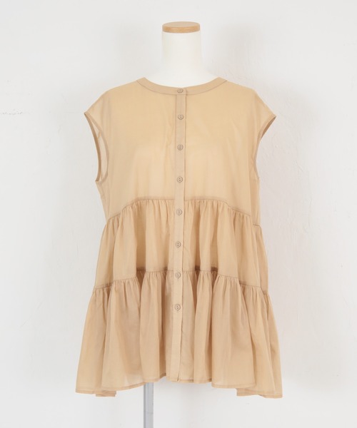 titivate（ティティベイト）の「ｼｱｰﾃｨｱｰﾄﾞﾌﾚﾝﾁｽﾘｰﾌﾞﾌﾞﾗｳｽ（シャツ/ブラウス・レディース・オフホワイト/ベージュ/ピンク/ブラック・FREE）」の19枚目の写真