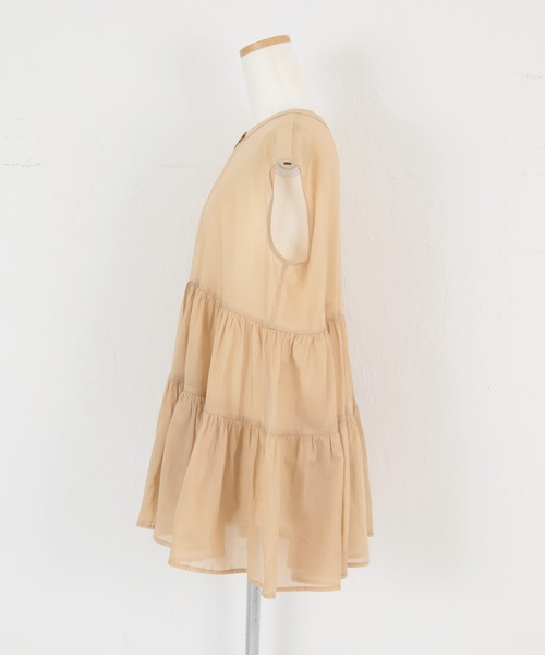 titivate（ティティベイト）の「ｼｱｰﾃｨｱｰﾄﾞﾌﾚﾝﾁｽﾘｰﾌﾞﾌﾞﾗｳｽ（シャツ/ブラウス・レディース・オフホワイト/ベージュ/ピンク/ブラック・FREE）」の9枚目の写真