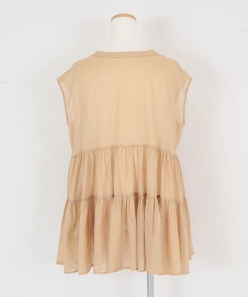 titivate（ティティベイト）の「ｼｱｰﾃｨｱｰﾄﾞﾌﾚﾝﾁｽﾘｰﾌﾞﾌﾞﾗｳｽ（シャツ/ブラウス・レディース・オフホワイト/ベージュ/ピンク/ブラック・FREE）」の8枚目の写真