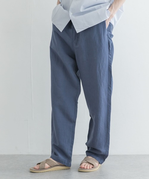 URBAN RESEARCH（アーバンリサーチ）の「UR TECH+抗菌 高機能リネンレーヨン イージーパンツ（その他パンツ・メンズ・グレー系その他/チャコールグレー/ブルー系その他・MEDIUM/LARGE）」の3枚目の写真