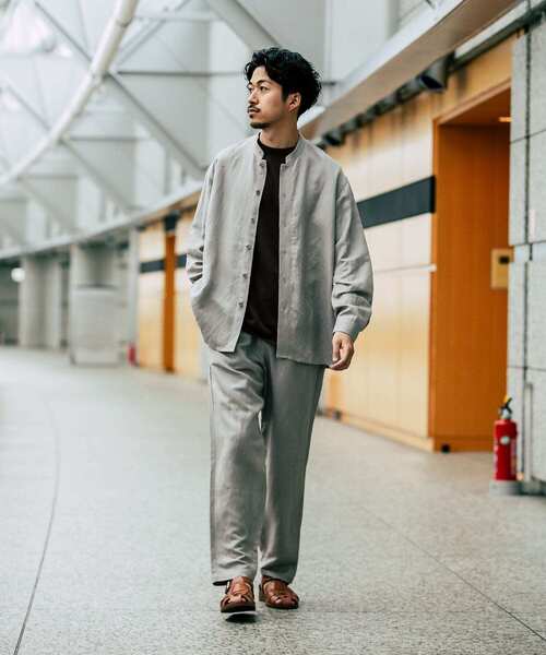 URBAN RESEARCH（アーバンリサーチ）の「UR TECH+抗菌 高機能リネンレーヨン イージーパンツ（その他パンツ・メンズ・グレー系その他/チャコールグレー/ブルー系その他・MEDIUM/LARGE）」の13枚目の写真