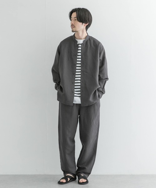 URBAN RESEARCH（アーバンリサーチ）の「UR TECH+抗菌 高機能リネンレーヨン イージーパンツ（その他パンツ・メンズ・グレー系その他/チャコールグレー/ブルー系その他・MEDIUM/LARGE）」の9枚目の写真