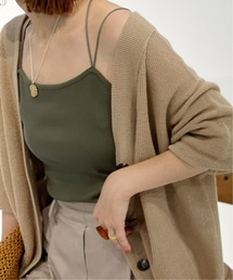 Spick & Span | ビンテージリブクロスストラップキャミ◆(キャミソール)