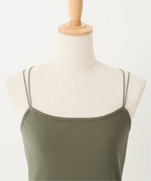 Spick & Span(スピックアンドスパン)の「ビンテージリブクロスストラップキャミ◆(キャミソール・レディース・ブラック/ベージュ/カーキ・FREE)」の10枚目の写真