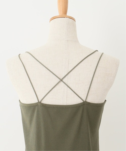 Spick & Span(スピックアンドスパン)の「ビンテージリブクロスストラップキャミ◆(キャミソール・レディース・ブラック/ベージュ/カーキ・FREE)」の8枚目の写真
