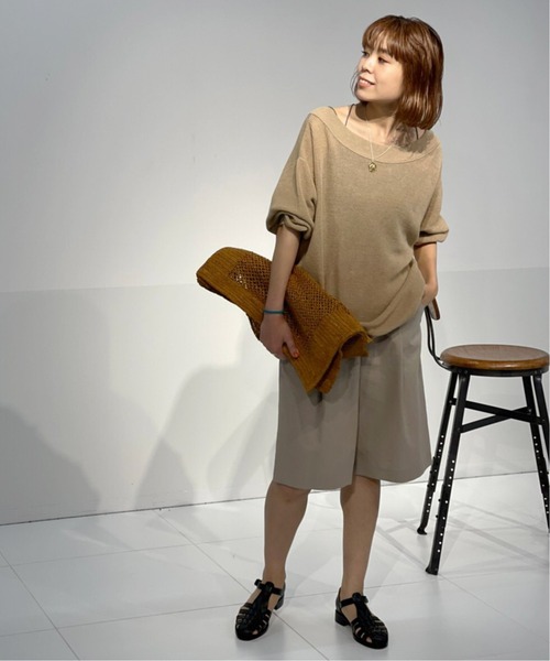 Spick & Span(スピックアンドスパン)の「ビンテージリブクロスストラップキャミ◆(キャミソール・レディース・ブラック/ベージュ/カーキ・FREE)」の4枚目の写真