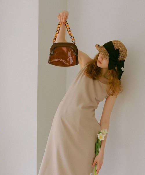 TOPKAPI EFOLE（トプカピエフォル）の「PVC がま口 樹脂チェーン ミニバッグ（ハンドバッグ・レディース・ブラック/ダークブラウン・FREE）」の10枚目の写真