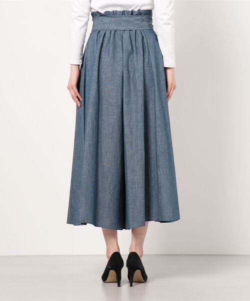 NARACAMICIE（ナラカミーチェ）の「ダンガリー調2WAYリボン付きフレアパンツ（その他パンツ・レディース・ネイビー・MEDIUM）」の10枚目の写真