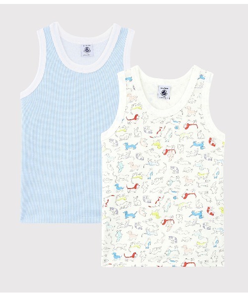 PETIT BATEAU(プチバトー)の「プリントタンクトップ2枚組(タンクトップ・キッズ・その他・4YEAR/5YEAR/2YEAR/3YEAR)」の1枚目の写真